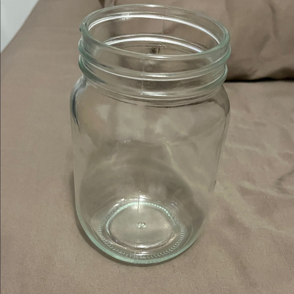 Clear Glass Mason Jar 5.25” tall